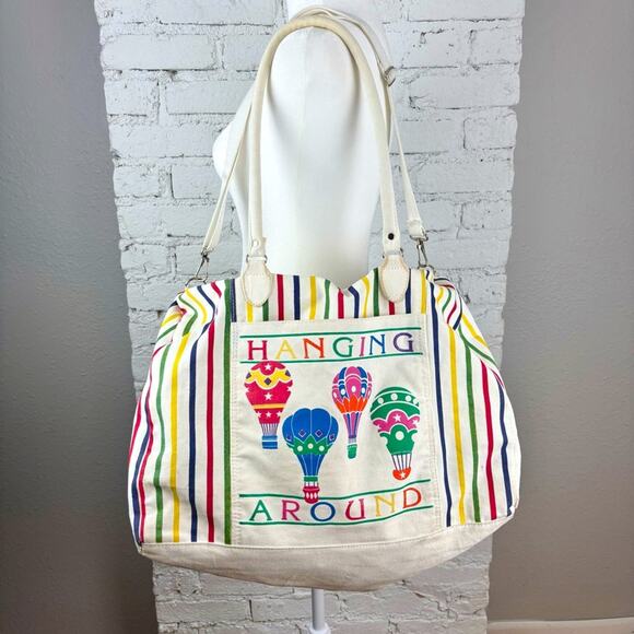 Vintage Hanging Around Air Balloon Crossbody Duffle - Picture 1 of 7